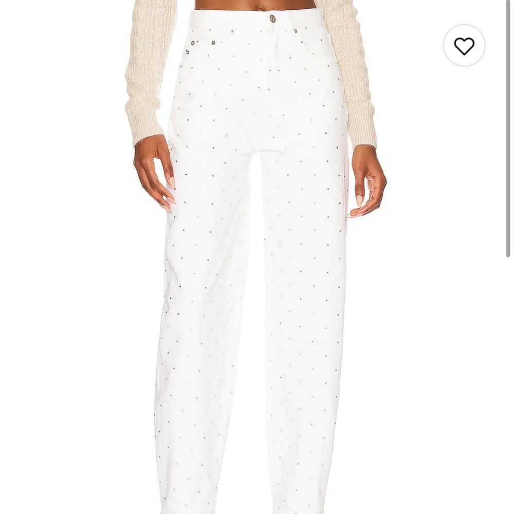 Revolve Rhinestone High Rise Jeans - Picture 3 of 11